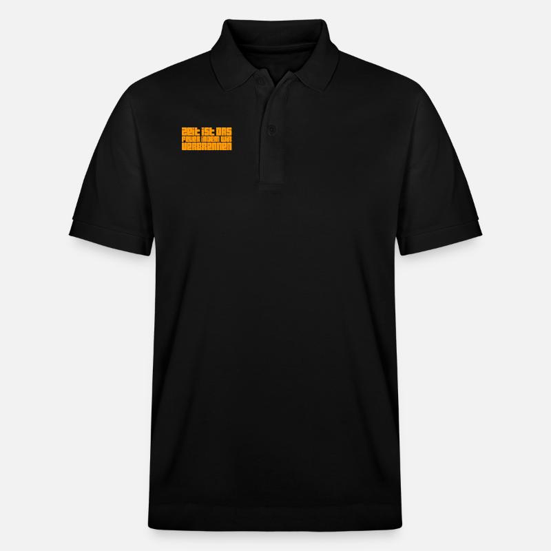 das Leben ist vergänglich - Stanley/Stella Unisex Bio-Poloshirt PREPSTER - Schwarz