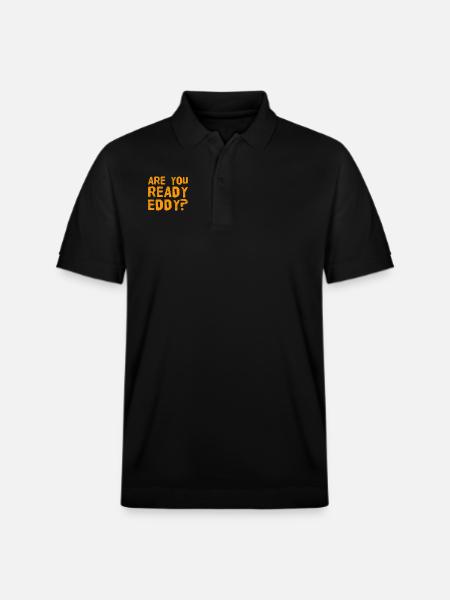 are you ready? - Stanley/Stella Unisex Organic Polo Shirt PREPSTER - black