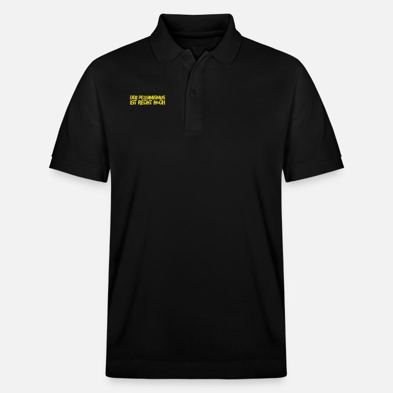 ich bin eher pessimistisch - Stanley/Stella Unisex Bio-Poloshirt PREPSTER - Schwarz