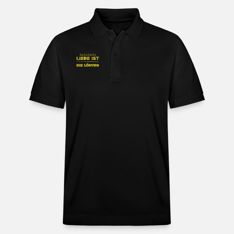 L’amour est la solution - Polo PREPSTER bio Stanley/Stella Unisexe - noir