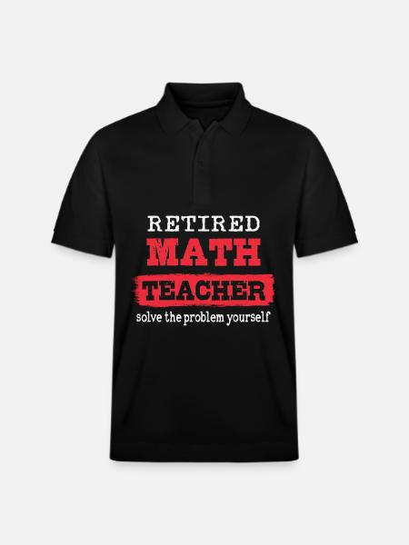 Retired Math Teacher - Stanley/Stella Unisex Organic Polo Shirt PREPSTER - black