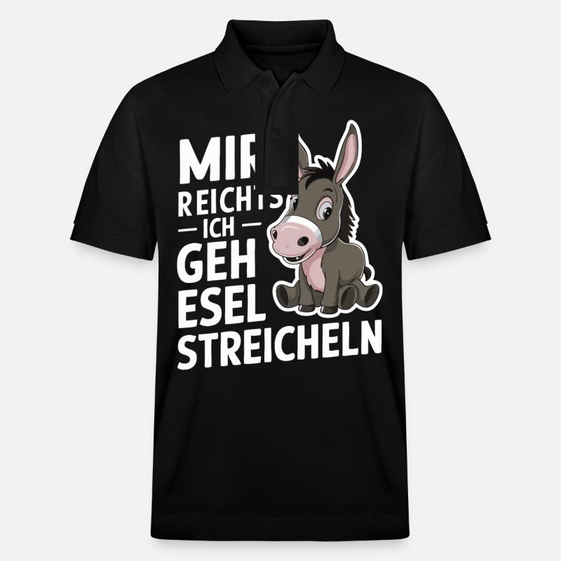 Âne âne mulet Muli - Polo PREPSTER bio Stanley/Stella Unisexe - noir