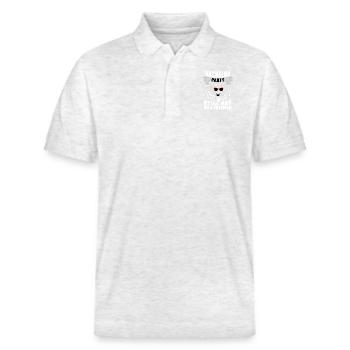 Letzter Abend Junggesellenabschied - Stanley/Stella Unisex Bio-Poloshirt PREPSTER - Weiß meliert - Vorne - Roxy (174cm) & Andy (188cm)