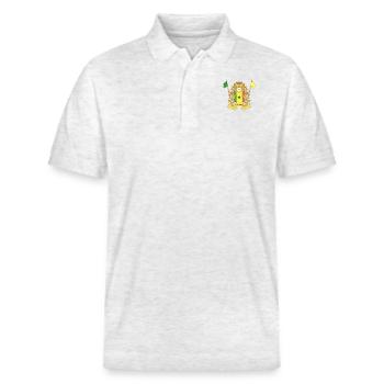 BLAZON SENEGAL - Stanley/Stella Unisex Organic Polo Shirt PREPSTER - heather white - Front - Roxy (174cm) & Andy (188cm)