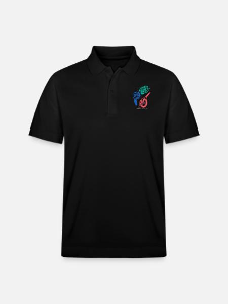 Abstract design The cracked bottles - Stanley/Stella Unisex Organic Polo Shirt PREPSTER - black