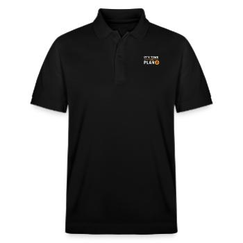 Il est temps pour le plan B Bitcoin - Polo PREPSTER bio Stanley/Stella Unisexe - noir - Devant - Roxy (174cm) & Andy (188cm)
