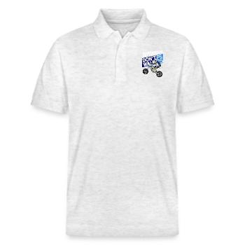 Supermoto - Stanley/Stella Unisex Bio-Poloshirt PREPSTER - Weiß meliert - Vorne - Roxy (174cm) & Andy (188cm)