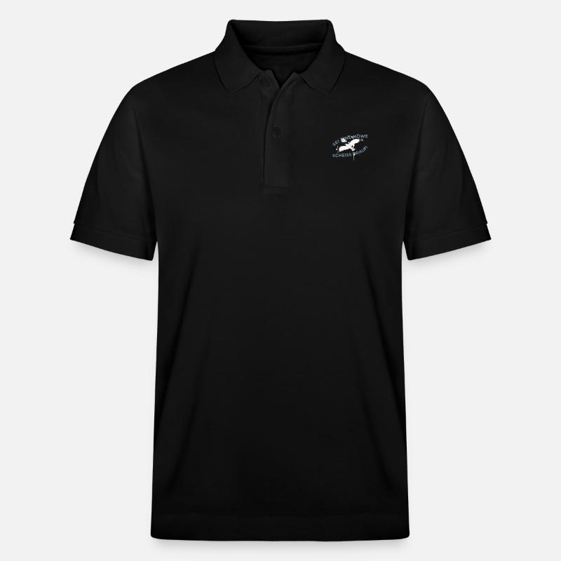 Sei eine Möwe Scheiss drauf! - Stanley/Stella Unisex Bio-Poloshirt PREPSTER - Schwarz