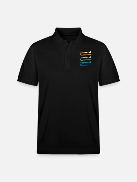 Hockeyschläger bunt - Stanley/Stella Unisex Bio-Poloshirt PREPSTER - Schwarz