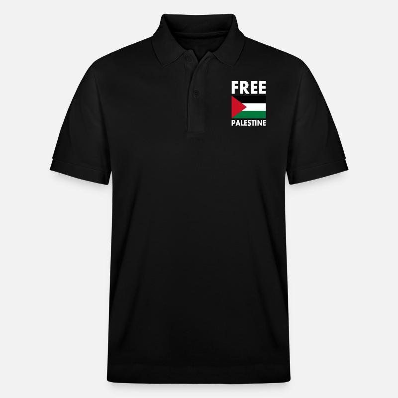 Free palestine - Stanley/Stella Unisex Bio-Poloshirt PREPSTER - Schwarz