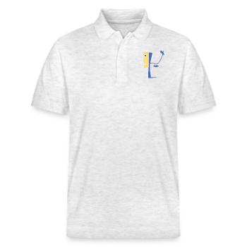 Unreal character - Stanley/Stella Unisex Organic Polo Shirt PREPSTER - heather white - Front - Roxy (174cm) & Andy (188cm)