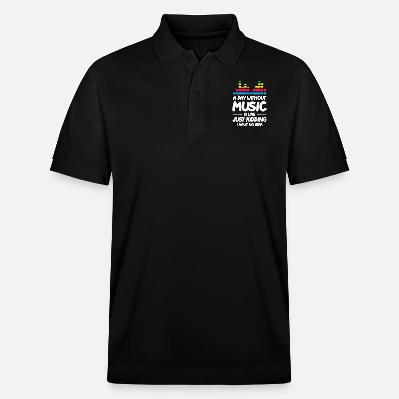 A Day Without Music - Stanley/Stella Unisex Bio-Poloshirt PREPSTER - Schwarz
