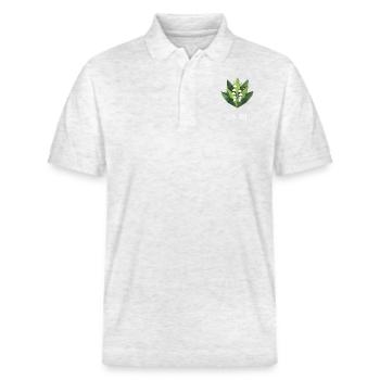 Maiglöckchen vom 1. Mai - Stanley/Stella Unisex Bio-Poloshirt PREPSTER - Weiß meliert - Vorne - Roxy (174cm) & Andy (188cm)