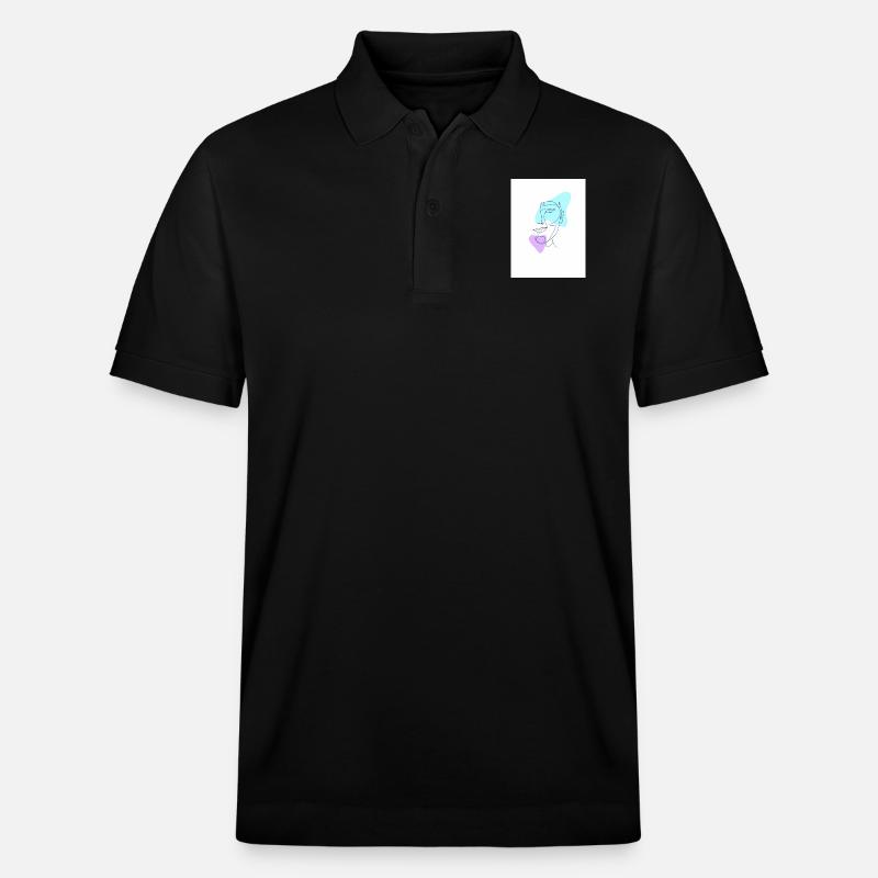 Gesicht Geschenk Art - Stanley/Stella Unisex Bio-Poloshirt PREPSTER - Schwarz