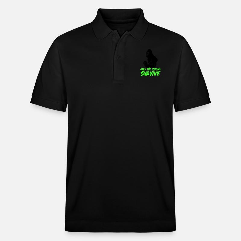 gorilla strong - Stanley/Stella Unisex Bio-Poloshirt PREPSTER - Schwarz