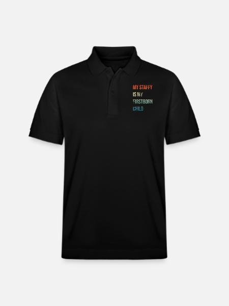 Staffy Firstborn - Stanley/Stella Unisex Organic Polo Shirt PREPSTER - black