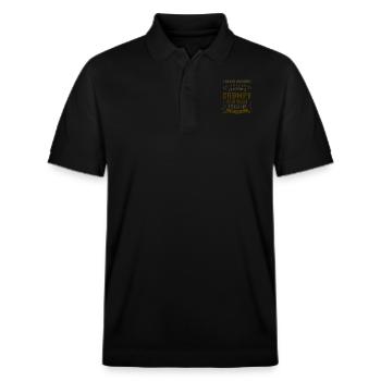 I Never Dreamed That I'd Become A Grumpy Old Man - Stanley/Stella Unisex Organic Polo Shirt PREPSTER - black - Front - Roxy (174cm) & Andy (188cm)