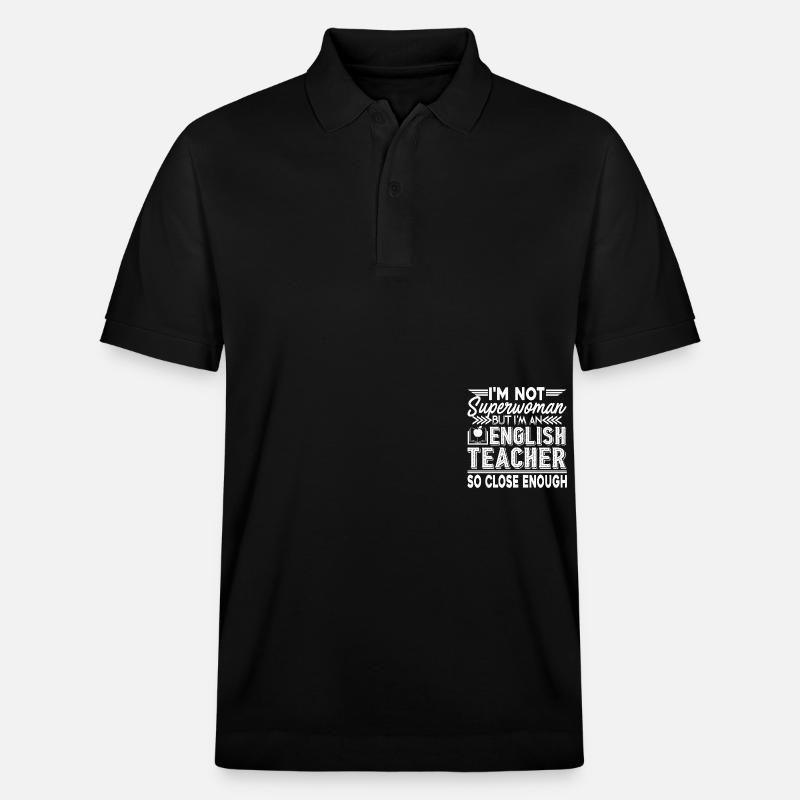 Englischlehrer Ich bin ein Englischlehrer - Stanley/Stella Unisex Bio-Poloshirt PREPSTER - Schwarz