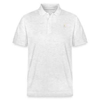 Phases lunaires - Étoiles - Lune - Graphique - Polo PREPSTER bio Stanley/Stella Unisexe - blanc chiné - Devant - Roxy (174cm) & Andy (188cm)