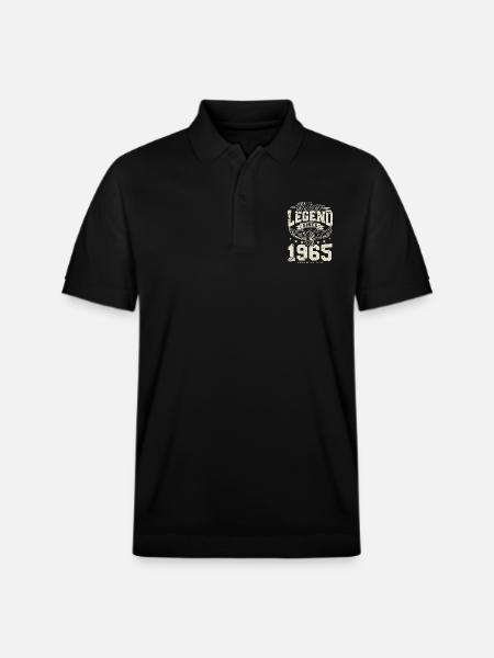 Biker legend since 1965 - Stanley/Stella Unisex Organic Polo Shirt PREPSTER - black