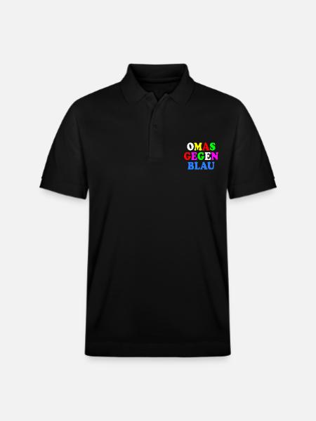 Omas gegen blau - Stanley/Stella Unisex Bio-Poloshirt PREPSTER - Schwarz