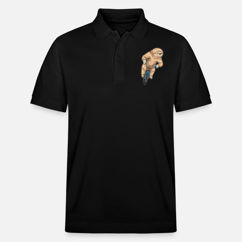 Faultier Fahrrad - Stanley/Stella Unisex Bio-Poloshirt PREPSTER - Schwarz