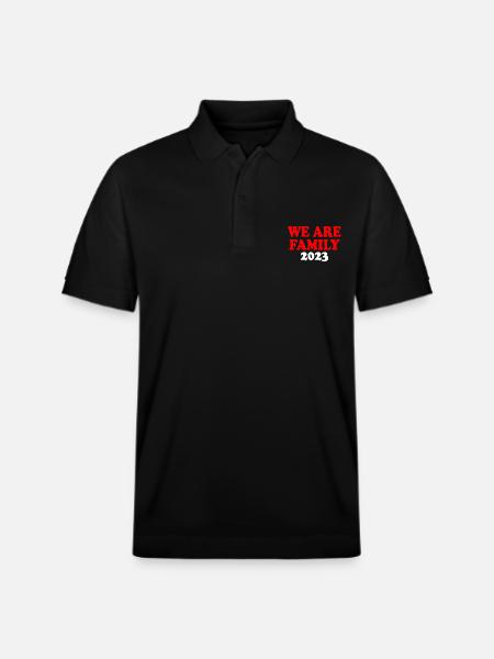 We are family - Stanley/Stella Unisex Organic Polo Shirt PREPSTER - black