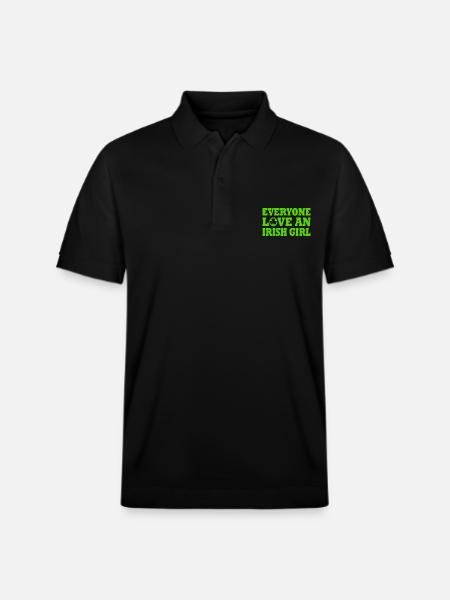 st patricks day - Stanley/Stella Unisex Organic Polo Shirt PREPSTER - black