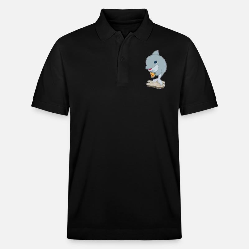 Delfin Pizza - Stanley/Stella Unisex Bio-Poloshirt PREPSTER - Schwarz
