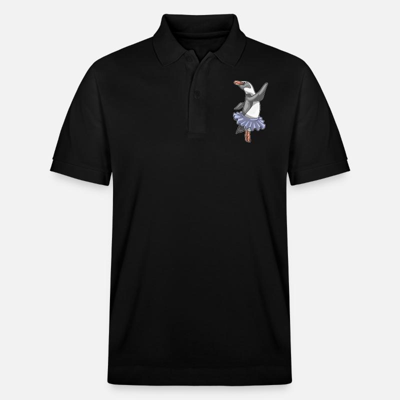 Pingouin Ballerine Ballet Danse - Polo PREPSTER bio Stanley/Stella Unisexe - noir