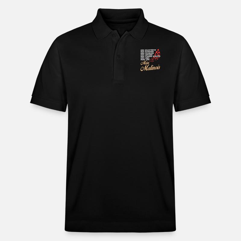 Malinois - Mein - Stanley/Stella Unisex Bio-Poloshirt PREPSTER - Schwarz