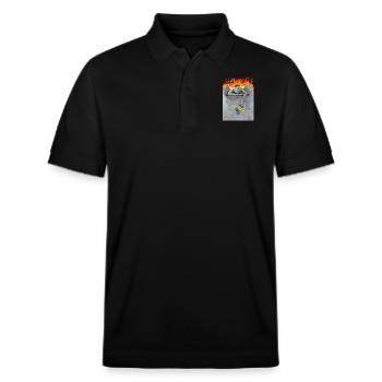 Tears for Ukraine - Stanley/Stella Unisex Bio-Poloshirt PREPSTER - Schwarz - Vorne - Roxy (174cm) & Andy (188cm)