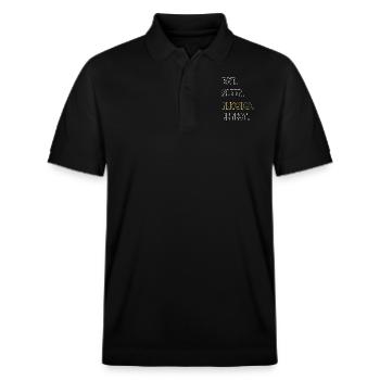 Physio - Stanley/Stella Unisex Bio-Poloshirt PREPSTER - Schwarz - Vorne - Roxy (174cm) & Andy (188cm)