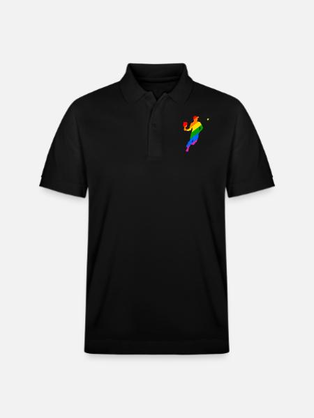 LGBTQ Pickleball - Stanley/Stella Unisex Organic Polo Shirt PREPSTER - black