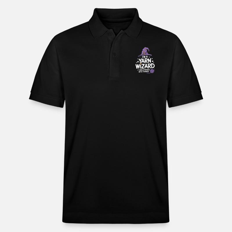 Unleash creativity with wool - Stanley/Stella Unisex Organic Polo Shirt PREPSTER - black