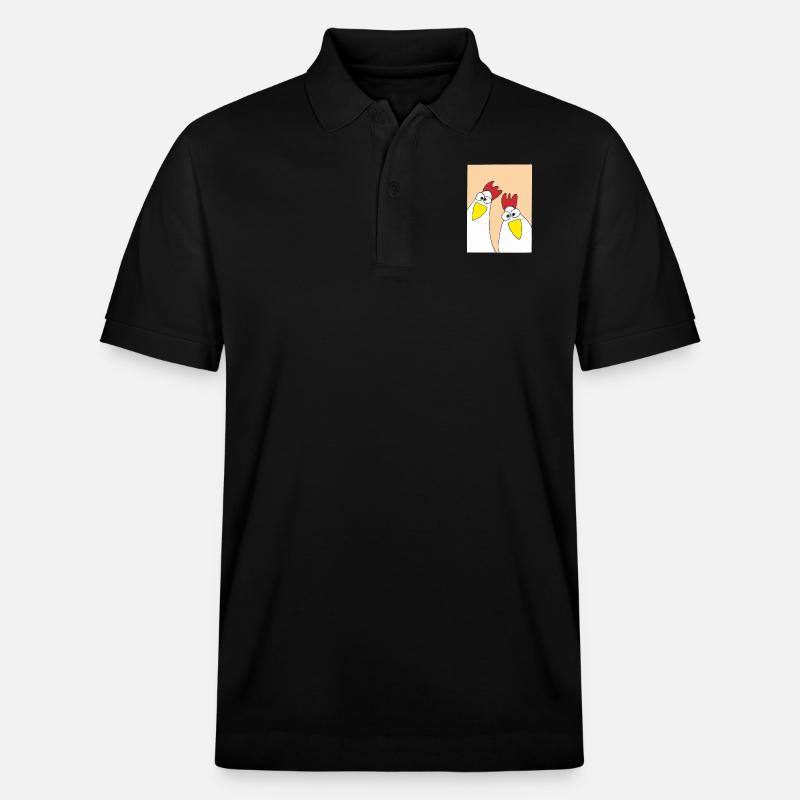 Les poules gloussent - Polo PREPSTER bio Stanley/Stella Unisexe - noir