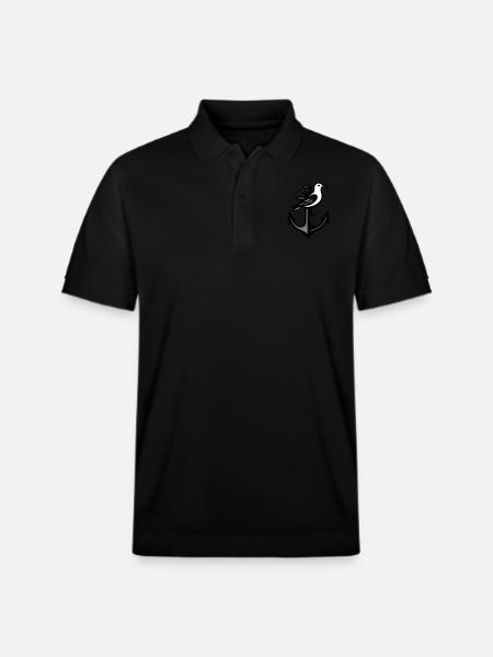 Anker Möwe - Stanley/Stella Unisex Bio-Poloshirt PREPSTER - Schwarz