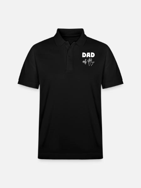 Dad of Five 5 Dad - Stanley/Stella Unisex Organic Polo Shirt PREPSTER - black