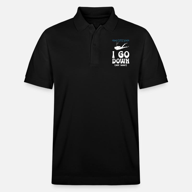 Je descends Funny Diving - Polo PREPSTER bio Stanley/Stella Unisexe - noir