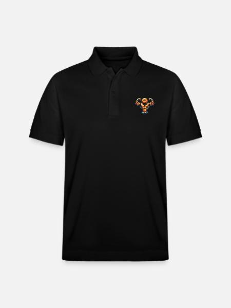 Muscular Basketball Flex TShirt Design - Stanley/Stella Unisex Organic Polo Shirt PREPSTER - black