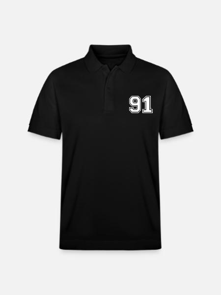 91 - Stanley/Stella Unisex Organic Polo Shirt PREPSTER - black