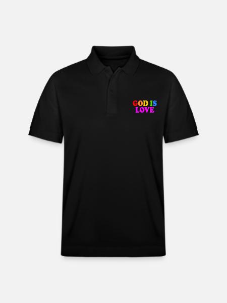 God is love - Stanley/Stella Unisex Organic Polo Shirt PREPSTER - black