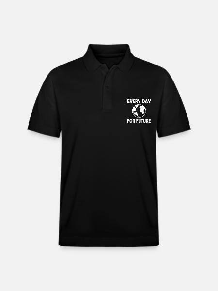 Every day for future - Stanley/Stella Unisex Organic Polo Shirt PREPSTER - black