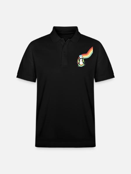 Pinguine Slide - Stanley/Stella Unisex Bio-Poloshirt PREPSTER - Schwarz
