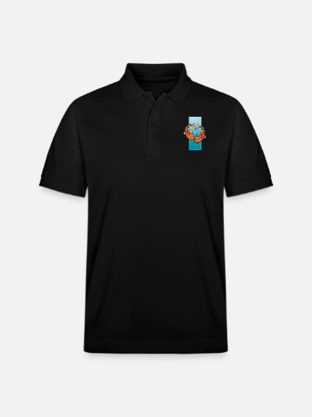 The Pisces-heart - Stanley/Stella Unisex Bio-Poloshirt PREPSTER - Schwarz
