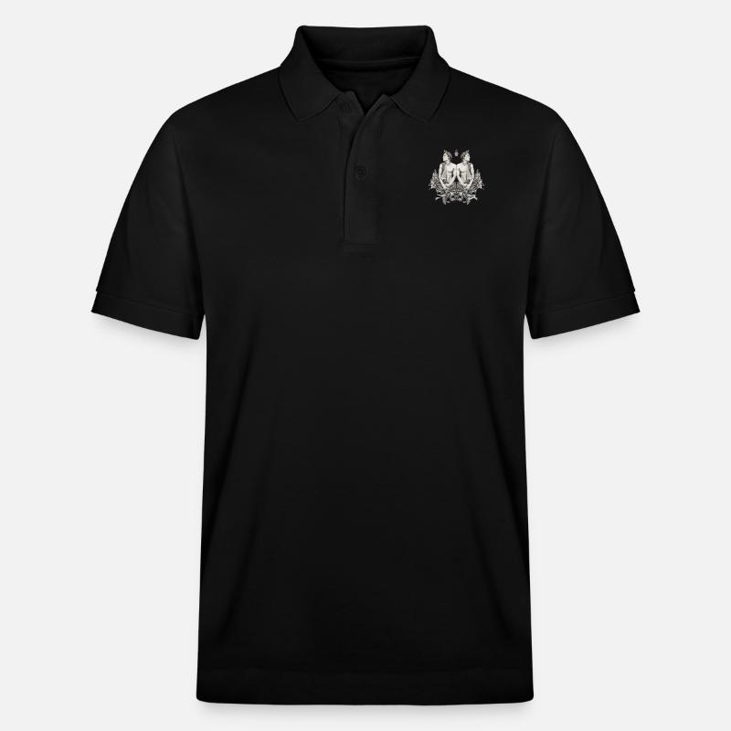 Zwillinge Sternzeichen - Stanley/Stella Unisex Bio-Poloshirt PREPSTER - Schwarz