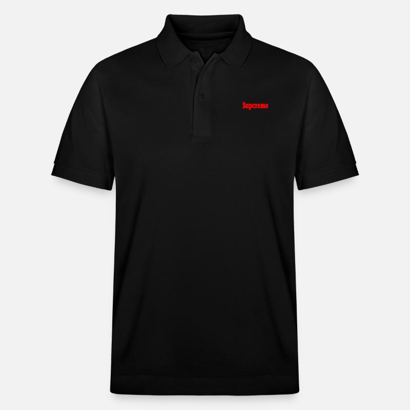 Blague à logo Supcreme par Suprem * - Polo PREPSTER bio Stanley/Stella Unisexe - noir