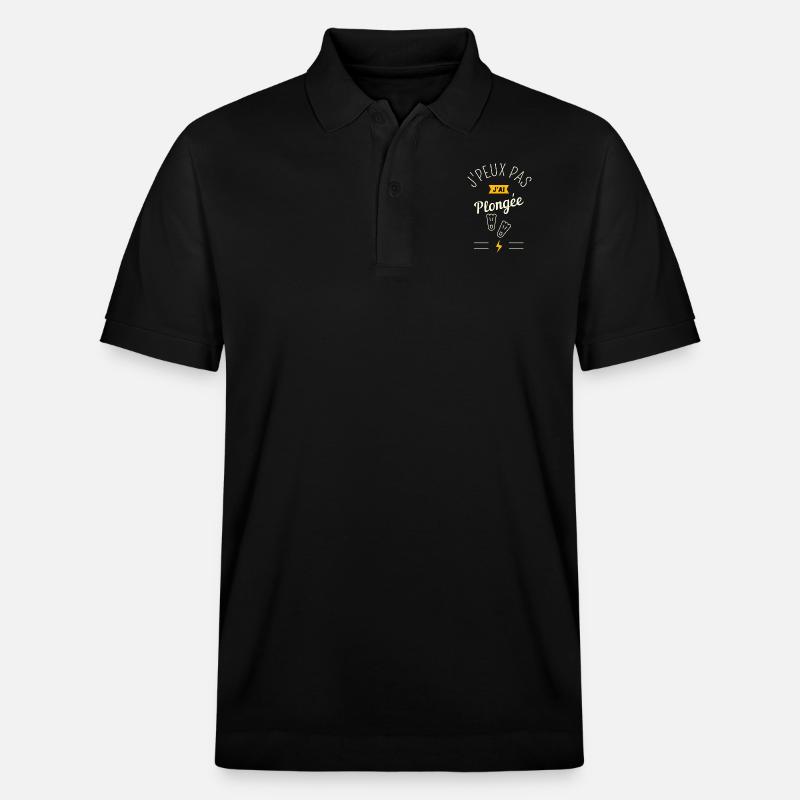 J'Peux Pas j'ai Plongée - Polo PREPSTER bio Stanley/Stella Unisexe - noir
