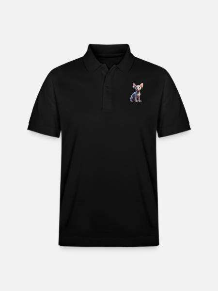 Cat porcelain sphynx - Stanley/Stella Unisex Organic Polo Shirt PREPSTER - black