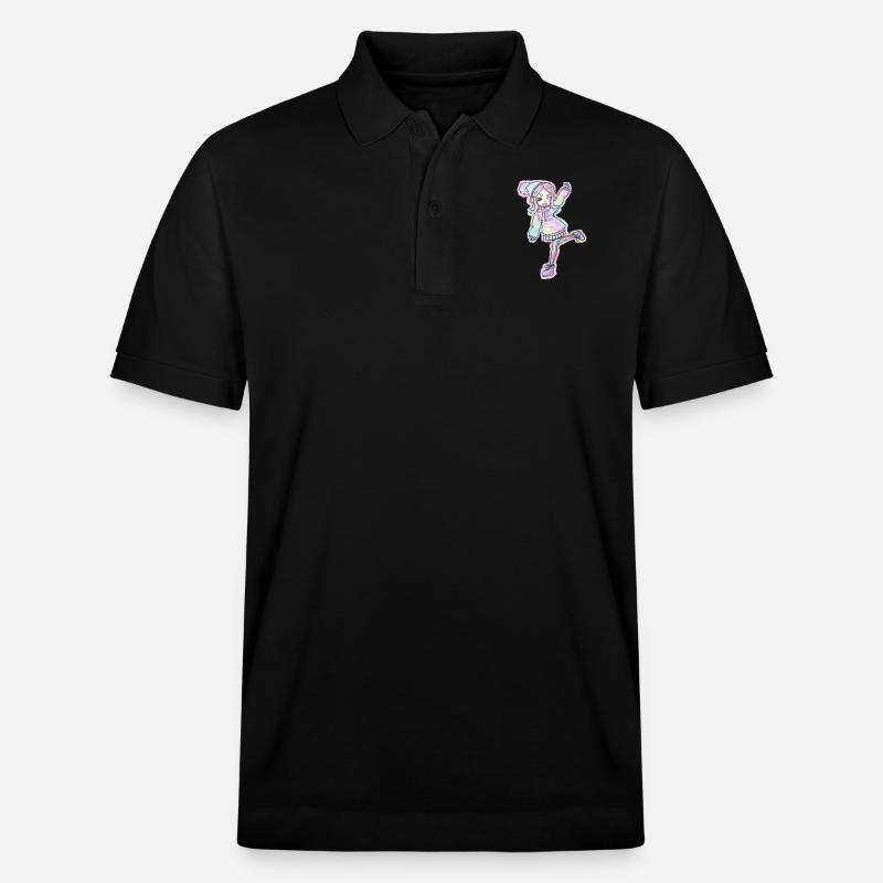 Inkling Mädchen | Pink | Splatoon - Stanley/Stella Unisex Bio-Poloshirt PREPSTER - Schwarz